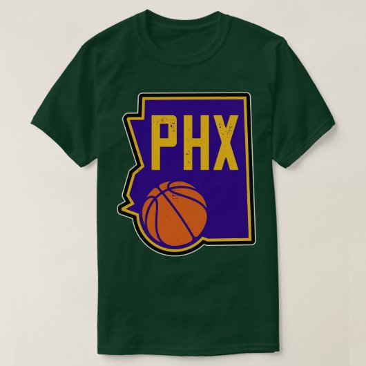 Phoenix Basketball State Outline T-shirt (Design voorkant)