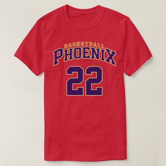 Phoenix basketbalspeler nummer 22 t-shirt (Design voorkant)
