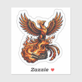 Phoenix Biker Sticker — Motorfiets Vlammen Decal