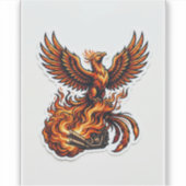 Phoenix Biker Sticker — Motorfiets Vlammen Decal (Voorkant)