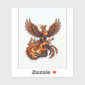 Phoenix Biker Sticker — Motorfiets Vlammen Decal (Vel)