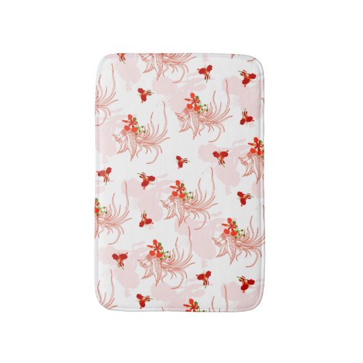 Phoenix Bird and Phoenix Flower Seamless Pattern Badmat (Voorkant Verticaal)