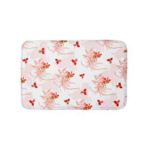 Phoenix Bird and Phoenix Flower Seamless Pattern Badmat