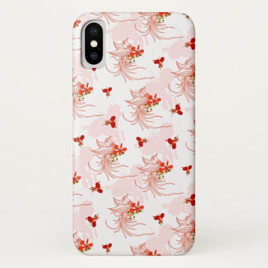 Phoenix Bird and Phoenix Flower Seamless Pattern Case-Mate iPhone Case (Achterkant)