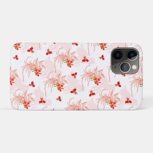 Phoenix Bird and Phoenix Flower Seamless Pattern Case-Mate iPhone Case (Achterkant (horizontaal))