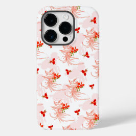 Phoenix Bird and Phoenix Flower Seamless Pattern Case-Mate iPhone 14 Pro Hoesje