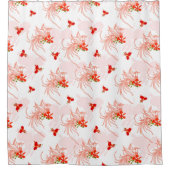 Phoenix Bird and Phoenix Flower Seamless Pattern Douchegordijn (Voorkant)