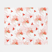 Phoenix Bird and Phoenix Flower Seamless Pattern Fleece Deken (Voorkant (Horizontaal))