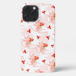 Phoenix Bird and Phoenix Flower Seamless Pattern iPhone 13 Pro Max Hoesje