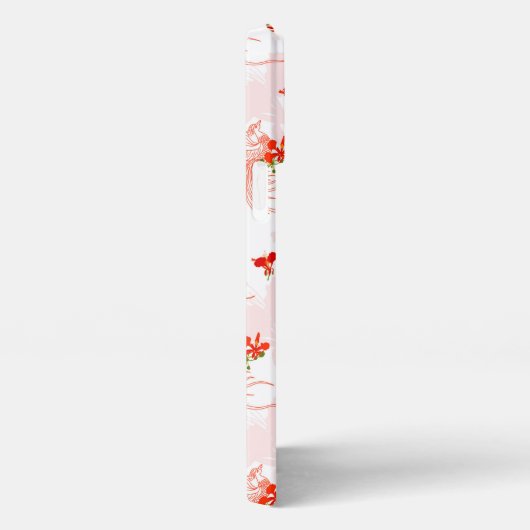 Phoenix Bird and Phoenix Flower Seamless Pattern iPhone Hoesje (Rechterkant)