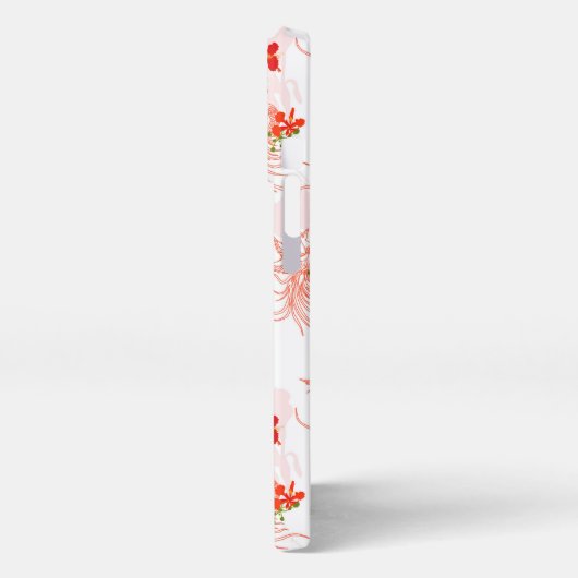 Phoenix Bird and Phoenix Flower Seamless Pattern iPhone Hoesje (Linkerkant)