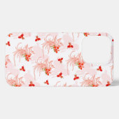 Phoenix Bird and Phoenix Flower Seamless Pattern iPhone Hoesje (Achterkant horizontaal)