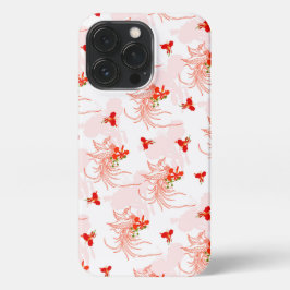 Phoenix Bird and Phoenix Flower Seamless Pattern iPhone 13 Pro Hoesje