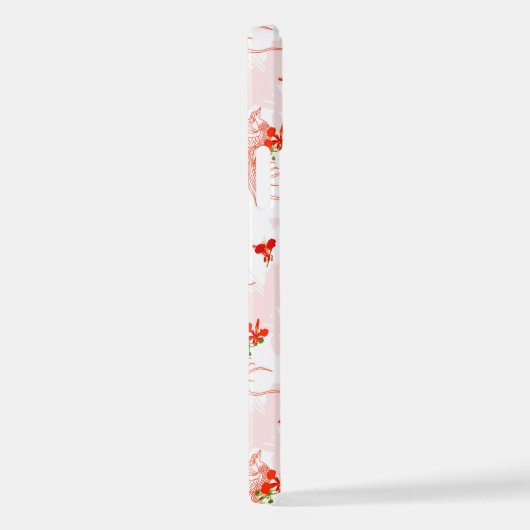 Phoenix Bird and Phoenix Flower Seamless Pattern iPhone Hoesje (Rechterkant)