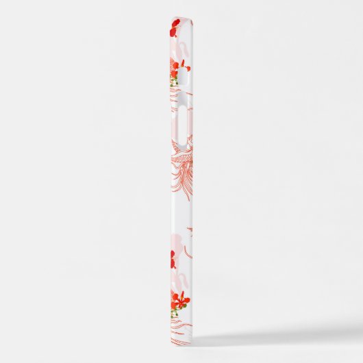 Phoenix Bird and Phoenix Flower Seamless Pattern iPhone Hoesje (Linkerkant)