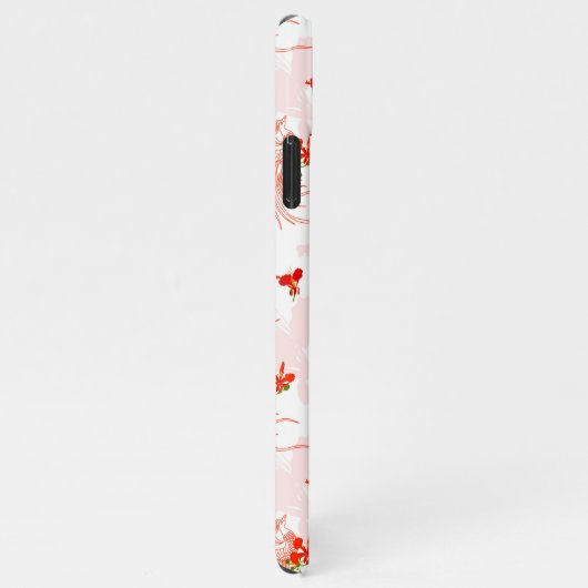 Phoenix Bird and Phoenix Flower Seamless Pattern iPhone Hoesje (Rechterkant)