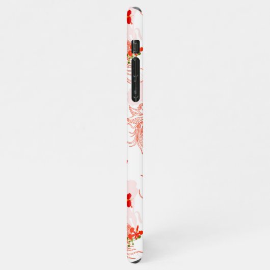 Phoenix Bird and Phoenix Flower Seamless Pattern iPhone Hoesje (Linkerkant)