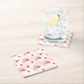 Phoenix Bird and Phoenix Flower Seamless Pattern Kartonnen Onderzetters (Insitu)