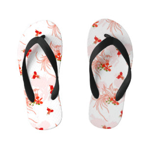 Phoenix Bird and Phoenix Flower Seamless Pattern Kinder Teenslippers