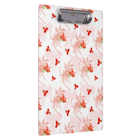 Phoenix Bird and Phoenix Flower Seamless Pattern Klembord (Rechts)