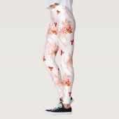 Phoenix Bird and Phoenix Flower Seamless Pattern Leggings (Links)