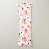 Phoenix Bird and Phoenix Flower Seamless Pattern Lichaamskussen (Voorkant Verticaal)