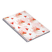 Phoenix Bird and Phoenix Flower Seamless Pattern Notitieboek (Rechterzijde)