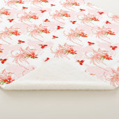 Phoenix Bird and Phoenix Flower Seamless Pattern Sherpa Deken (3/4)