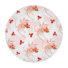 Phoenix Bird and Phoenix Flower Seamless Pattern Snijplank