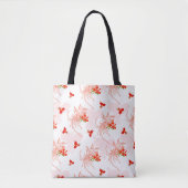 Phoenix Bird and Phoenix Flower Seamless Pattern Tote Bag (Voorkant)