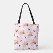Phoenix Bird and Phoenix Flower Seamless Pattern Tote Bag (Achterkant)