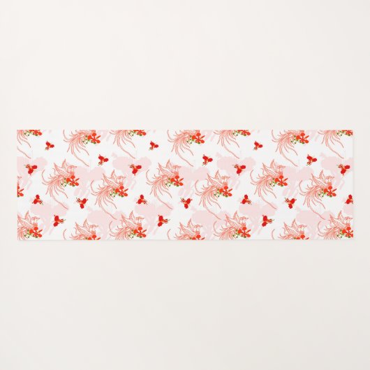 Phoenix Bird and Phoenix Flower Seamless Pattern Yogamat (Achterkant (horizontaal))