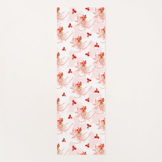 Phoenix Bird and Phoenix Flower Seamless Pattern Yogamat (Voorkant)