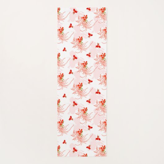 Phoenix Bird and Phoenix Flower Seamless Pattern Yogamat (Achterkant)