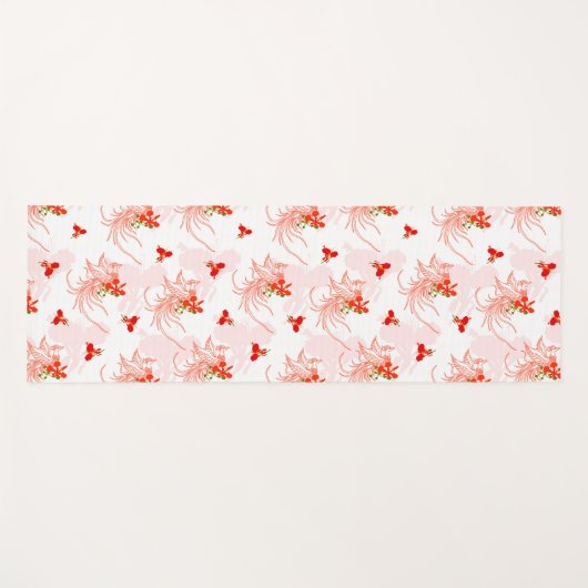 Phoenix Bird and Phoenix Flower Seamless Pattern Yogamat (Voorkant (horizontaal))