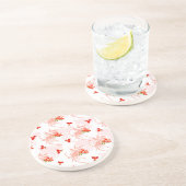 Phoenix Bird and Phoenix Flower Seamless Pattern Zandsteen Onderzetter (Zijkant)