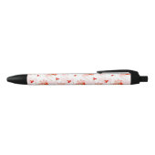 Phoenix Bird and Phoenix Flower Seamless Pattern Zwarte Inkt Pen (Bovenkant)