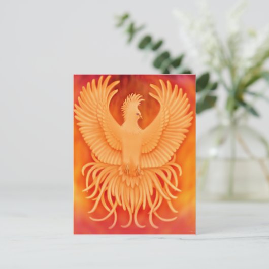 Phoenix Bird Briefkaart (Staand voorkant)