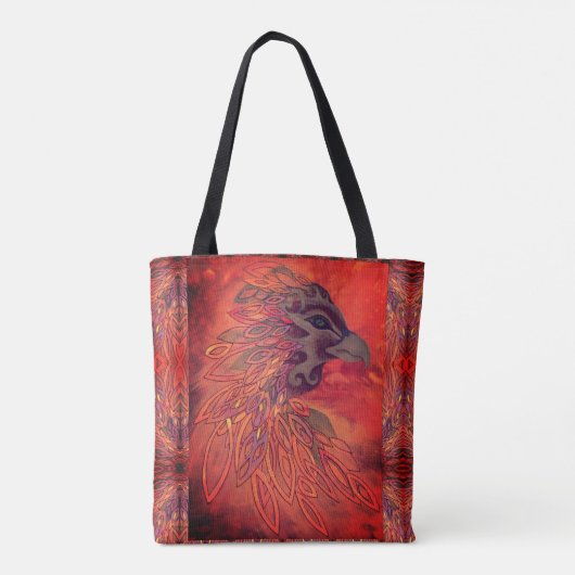 Phoenix Bird Canvas tas (Achterkant)