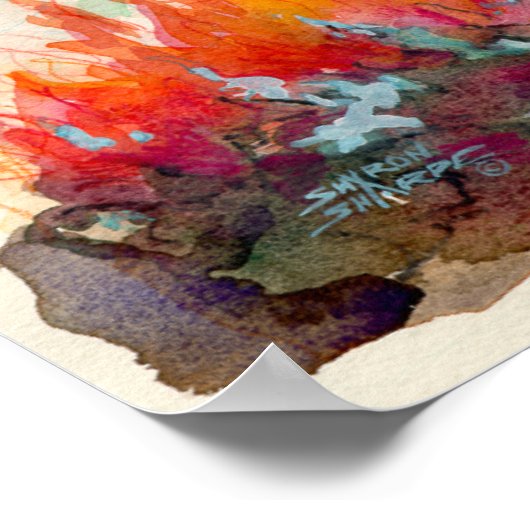 PHOENIX BIRD door SHARON SHARPE Poster (Hoek)