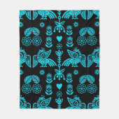 Phoenix Bird Folk Art Print Fleece Deken (Voorkant)