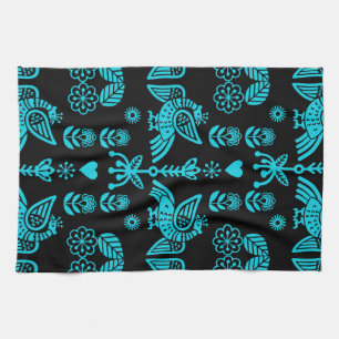 Phoenix Bird Folk Art Print Theedoek