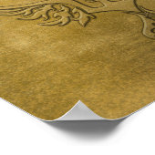 Phoenix Bird Gold Embossed Poster (Hoek)