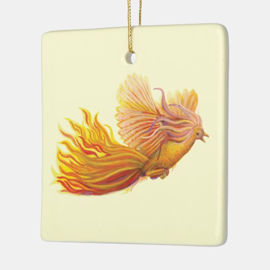 Phoenix Bird in Flight Keramisch Ornament (Links)