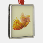 Phoenix Bird in Flight Metalen Ornament (Rechts)