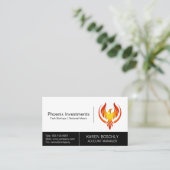 Phoenix Bird Logo Visitekaartje (Staand voorkant)