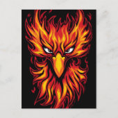 Phoenix Bird met Fiery Flames Grafisch Kunstontwer Briefkaart (Voorkant)
