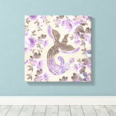 Phoenix Bird met waterverf Canvas Afdruk (Insitu (Houten vloer))