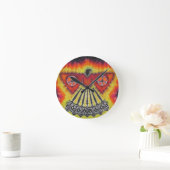 Phoenix Bird Peace Signs Tie Dye Ronde Klok (Huis)