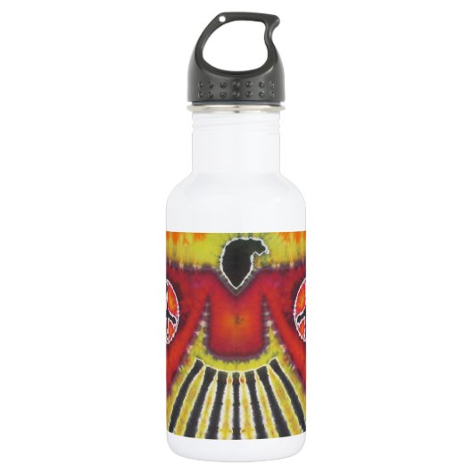 Phoenix Bird Peace Signs Tie Dye Waterfles (Voorkant)